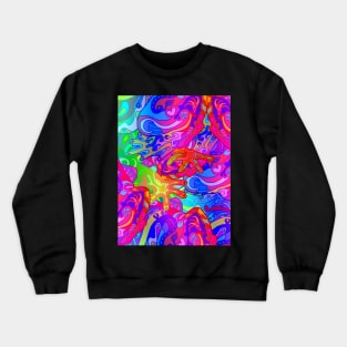 Rainbow Psychedelic Colorful Swirl Pattern Crewneck Sweatshirt